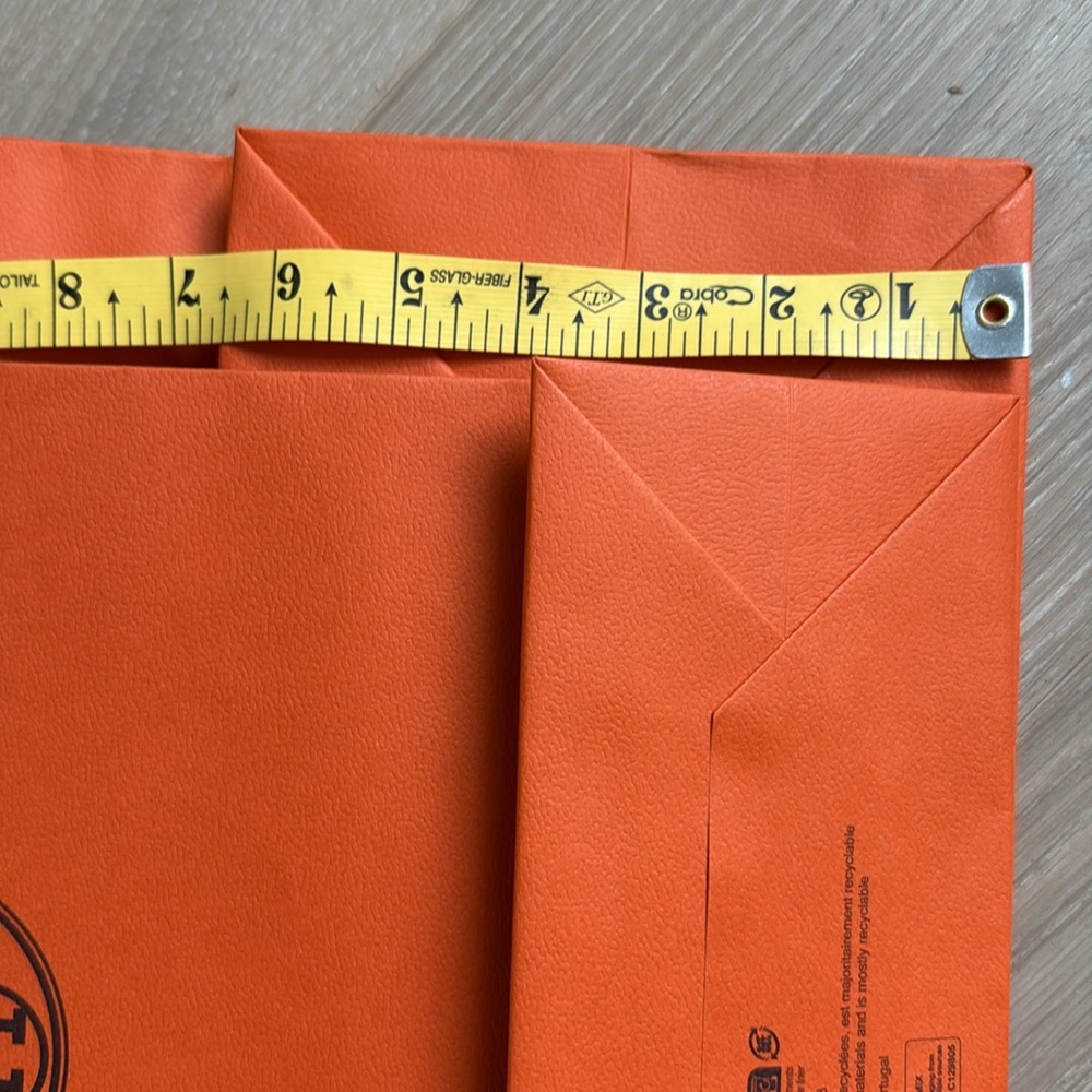 Hermes shopping gift orange bags 2 different sizes like new - Picture 11 of 11